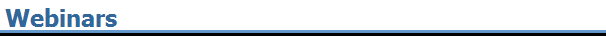 Webinars